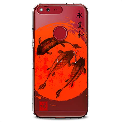 TPU Case Compatible for Google Pixel 9 8 Pro 7a 6a 5a XL 4a 5G 2 XL 3 XL 3a Koi Fish Flexible Silicone River Clear Soft Lake Japan Design Red Cute Circle Slim fit Man Print Boy Traditional - color: Japan Fishes