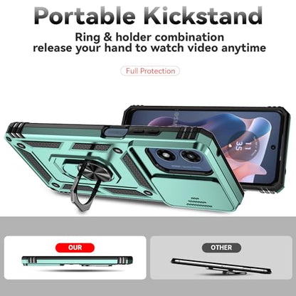 SunStory for Motorola Moto G Play 4G 2024 Case with Kickstand,Green - color: Green