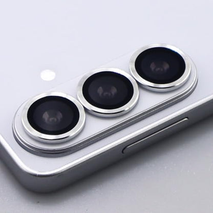 for Samsung Galaxy S26 / S26 Plus Camera Lens Protector Metal Ring Tempered Glass Lens Cover Accessories (Silver) - color: Silver