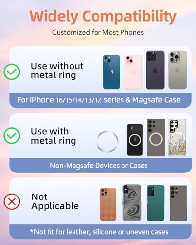 Lotadilo Magnetic Phone Ring Holder, Cute Phone Grip Stand, Mushroom - color: Mushroom