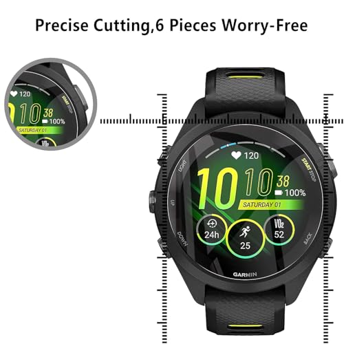 5-Pack for Garmin Forerunner 265S 42mm Screen Protector, Soft Flexible TPU Ultra-Thin Self-Healing Bubble-Free Protective Film for Garmin Forerunner 265S 42mm, HD Clear Case-Friendly - size: Garmin Forerunner 265S 42mm