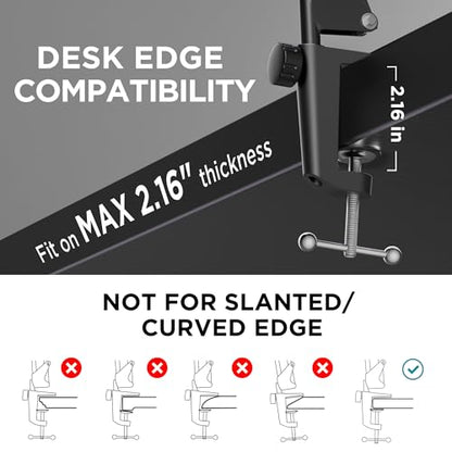 InnoGear Overhead Phone Mount Ring Light with Stand for Desk Canvas Lamp