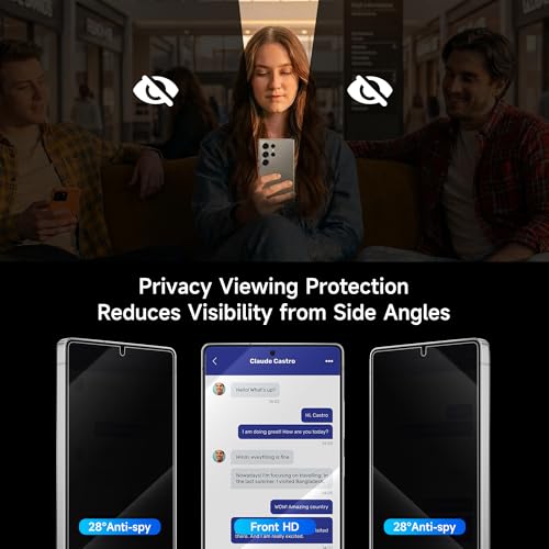 2 Pack Privacy Screen Protector S26 Ultra TPU Anti-Spy Film - size: 6.9 inch - Samsung Galaxy S26 Ultra