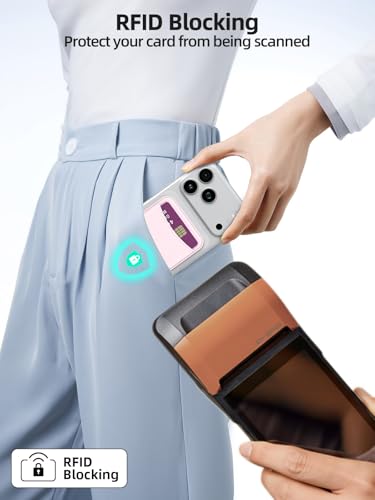 Miroddi for MagSafe Wallet, 4 Cards Holder, Stronger Magnetic Phone Wallet - color: Light Pink