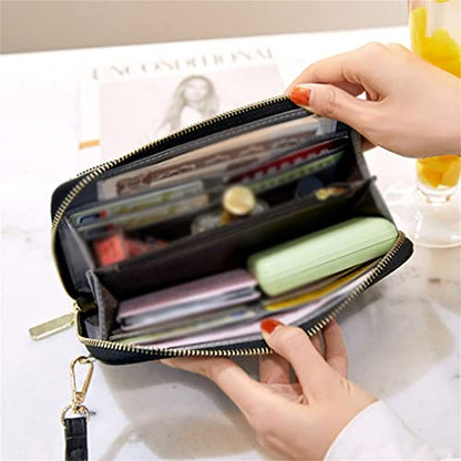 Lady Crossbody Shoulder Bag Mobile Phone Purse Transparent Window Touch Screen Wallet Waterproof Anti-scratch - color: E