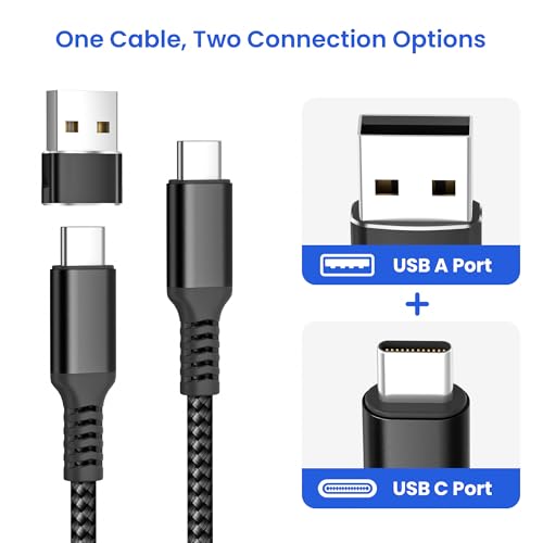 Elebase 60W USBC Car Charger Cable 3.3FT with USB Adapter - color: Straight-Black, size: 3.3 FT
