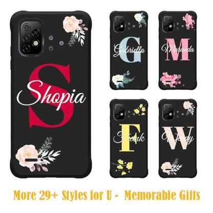 Name Monogram Case for UMIDIGI Bison X20 X10,PRO,C1/G5 Mecha/G5A/G5/G3 Plus,Max/G1,Bison GT2 Pro/Power 7 Max,7S,7,3 Phone Cover Custom with Initial Text,Customize Slim TPU Protective Case - color: Template 05 - Monogram