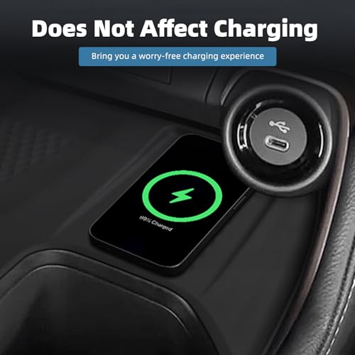 Center Console Wireless Charging Pad Fit for Toyota Grand Highlander 2024 2025 Silicone Non-Slip Wireless Charger Tray Protective Mat Interior Accessories