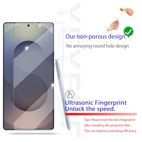 Galaxy S25 Ultra Tempered Glass Screen & Lens Protector 2+2 Pack HD Clear | [Ultrasonic Fingerprint Unlock] [Case Friendly] [Bubble-Free] - size: Galaxy S25 Ultra