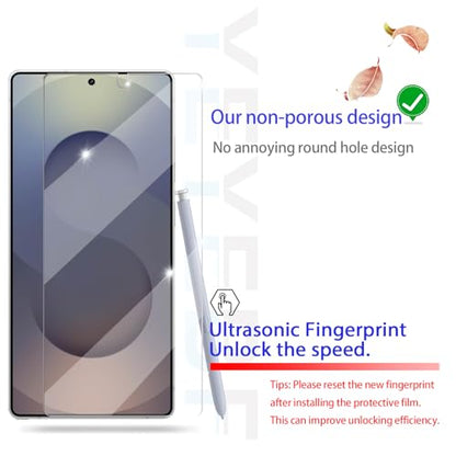Galaxy S25 Ultra Tempered Glass Screen & Lens Protector 2+2 Pack HD Clear | [Ultrasonic Fingerprint Unlock] [Case Friendly] [Bubble-Free] - size: Galaxy S25 Ultra
