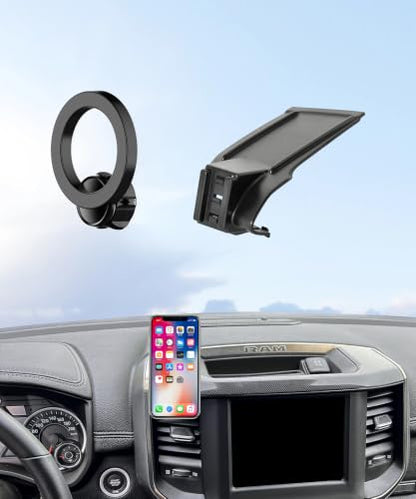 Car Phone Holder for Dodge Ram 1500/Ram 2500/Ram 3500 2019-2026 Accessories - size: for 2019-2026 RAM 1500 2500 3500 (5/8.4-inch)