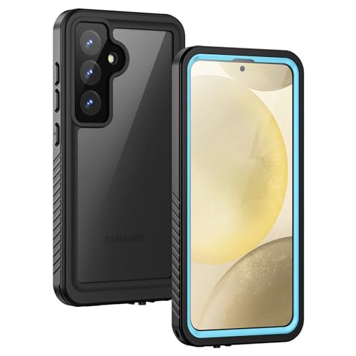 Lanhiem for Samsung Galaxy S24+ Plus Phone Case, IP68 Waterproof Dustproof Case with Built-in Screen Protector, Rugged Full Body Shockproof Protective Cover for Galaxy S24 Plus 6.7 Inch, Light Blue - color: Blue, size: 6.7" for S24+ Plus