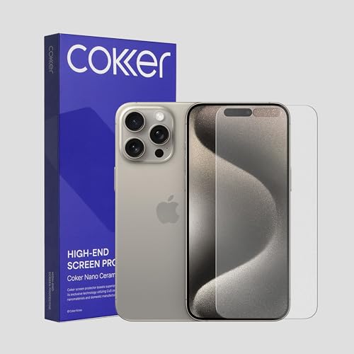 COKER [2 PACK Korean Precision Matte Screen Protector for iPhone 15 Pro Shatterproof Paperfeel Film [Anti Glare & Anti-Scratch] [Anti Fingerprint] for iPhone 15 Pro - size: iPhone 15 Pro
