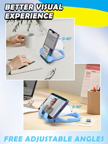 Stocking Stuffers for Teen Boys Girls Kids Christmas Thumbs Up Phone Holder - color: Macaron Blue