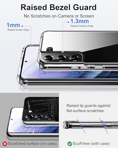 HOOMIL Case for Samsung Galaxy S21+ Plus 6.7-Inch, Non-Yellowing, Drop Protection, Anti-Scratch Transparent Hard Back Phone Cover - Crystal Clear - color: Clear, size: Samsung Galaxy S21 Plus