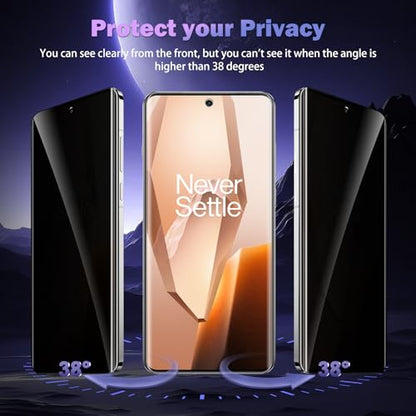 For OnePlus 13R 5G Privacy Screen Protector, [2 Pack] Anti-Spy Soft TPU Film (Not 9H Hardness Tempered Glass Film), Bubble Free, Anti-Scratch Peeping Screen Protector for OnePlus 13R 5G