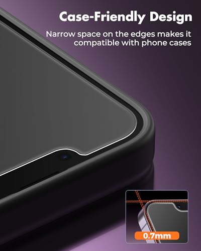 UNBREAKcable 4PCS Screen Protector for iPhone 14-2 Privacy Tempered Glass+2 Clear Glass Double Shatterproof [Easy Installation Frame] [9H Hardness] [Case Friendly] Anti-Scratch for iPhone 6.1 inch - size: iPhone 14