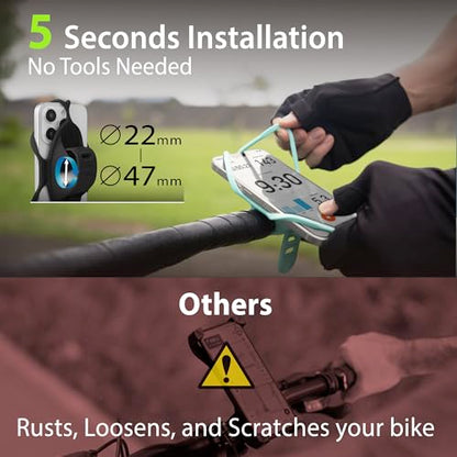 Bone Bike Tie 5, Universal Bike Phone Handlebar Mount for 4.7"-7.2" Phones - color: Black - Bike Tie 5