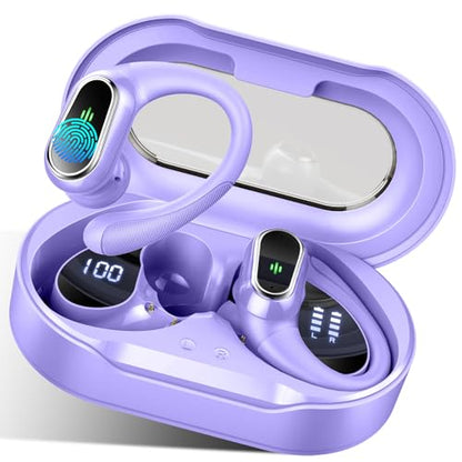 Wireless Earbuds, 2026 Bluetooth 5.4 Headphones, ENC Noise Canceling Mic - color: comb purple