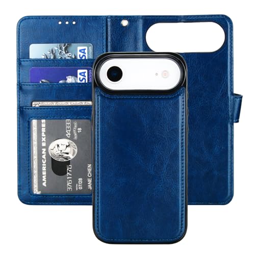 Bocasal Detachable Wallet Case Card Holder for iPhone 17 Air, Blue - color: Blue
