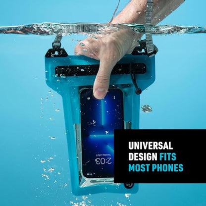 Nite IZE Runoff Waterproof Phone Pouch with Lanyard and TRU Zip - Waterproof Universal Cell Phone Pouch - Durable Beach & Poolside Accessories - Blue - color: Blue
