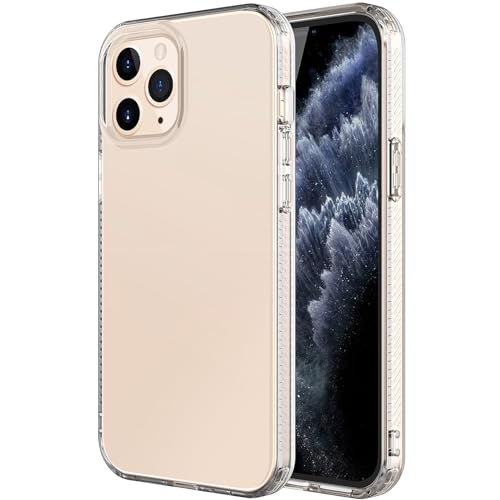 Phone Case For iPhone 12 Pro Clear, [Crystal Clear][Non-Yellowing] Slim Shockproof Reinforced Drop Protective Flexible TPU Back Cover Phone Case For iPhone 12 Pro Protective Case(Transparent) - color: Transparent