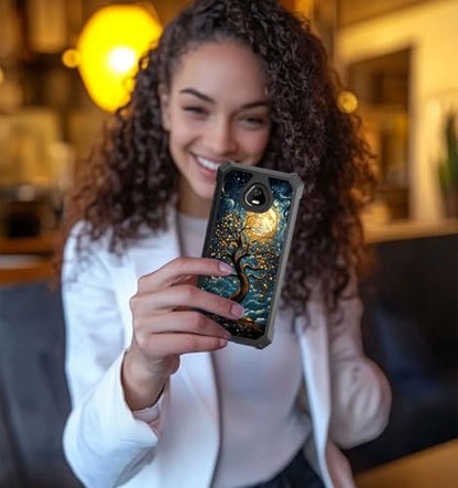 for Schok Volt Sv67q Sv67332 Case with Screen Protector, Military Grade Drop Protection, Dual Layer Hybrid Shockproof Protection TPU Phone Case for Schok Volt Sv67q, Tree of The Universe - color: Tree of the Universe