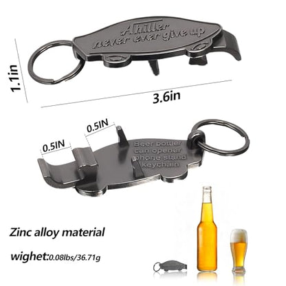 Ahiller Keychain Bottle Opener and Simple Phone Stand - color: Gunmetal
