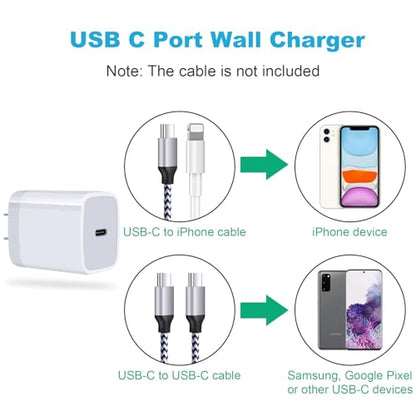 USB C Wall Charger Fast Block for Google Pixel 11 10, 10a, 9a, 10 9 Pro XL