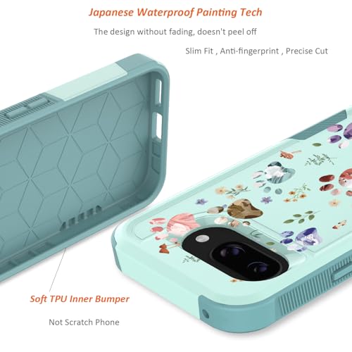 for Google Pixel 9a Case 2025: (Dog Paw/Garden) | Cute Flowers Floral Design, for Girls Women, Slim Soft TPU Bumper, Shockproof Silicone Cell Phone Cover - color: Dog Paw/Garden