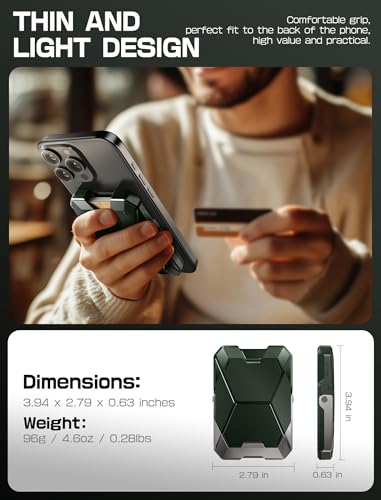 i-Blason for MagSafe Wallet with Stand & RFID Blocking, 6-Card Holder Green - color: Green, size: Only Wallet