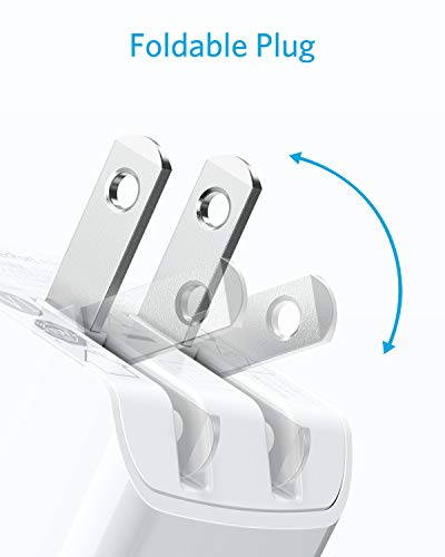 Anker 2-Pack USB Charger, Dual Port 12W Wall Charger with Foldable Plug, Compatible with iPhone XS/X/8/8 Plus/7/6S/6S Plus, iPad, Samsung Galaxy Note 5/Note 4, HTC, Moto, and More Devices
