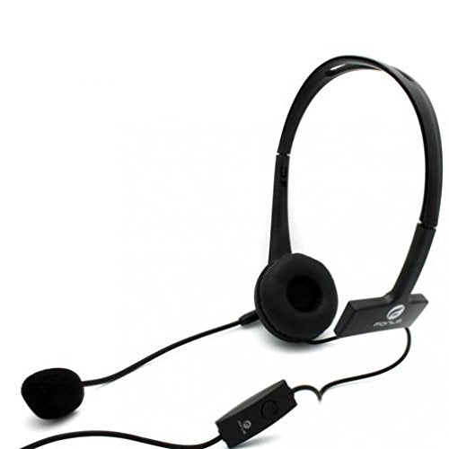 WIRED Headset MONO Hands-free Headphone 3.5mm Earphone w Boom Mic Single Earbud [Black] for Consumer Cellular ZTE Avid 828 - Consumer Cellular ZTE Avid 916 - Cricket Alcatel Idol 4