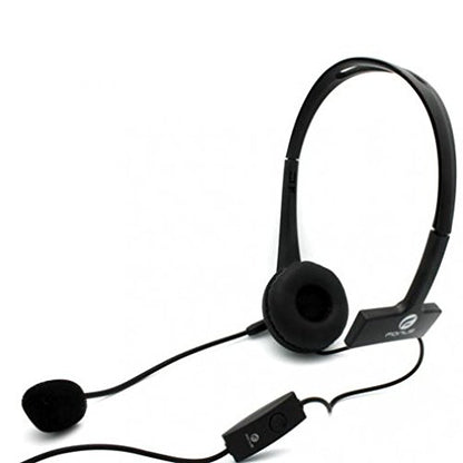 WIRED Headset MONO Hands-free Headphone 3.5mm Earphone w Boom Mic Single Earbud [Black] for Consumer Cellular ZTE Avid 828 - Consumer Cellular ZTE Avid 916 - Cricket Alcatel Idol 4