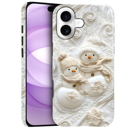 Compatible with iPhone 17,Anti-Scratch Glossy Case Cover,Christmas Snowman - color: Christmas Snowman, size: IPhone 17