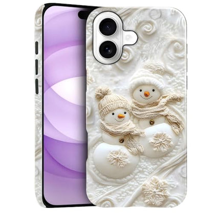 Compatible with iPhone 17,Anti-Scratch Glossy Case Cover,Christmas Snowman - color: Christmas Snowman, size: IPhone 17