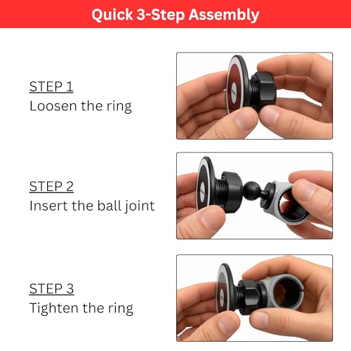 Maxby Stroller Phone Holder with MagSafe-Compatible Mount and Snap-On Clamp