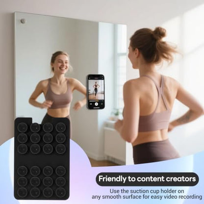 Classic - 2PCS Silicone Suction Phone Case Adhesive Mount(Black) - color: black