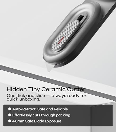 Aulumu G05 Air for MagSafe Grip Stand | Rotation Angle Adjustment | Aluminium Alloy Ultra Light & Ultra Thin | with Box Opener - Black - color: Black
