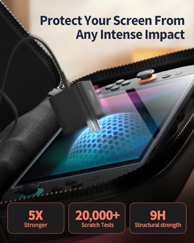 Ambison for Nintendo Switch 2 Screen Protector 2025 [0 Bubbles] Auto Alignment Kit Switch2 Screen Protector Tempered Glass [5X Stronger Durable] Full Coverage Nintendo Switch 2 Accessories, 2 Pack - size: Switch 2 (2025)*2Pcs with Flawless Fit Tray