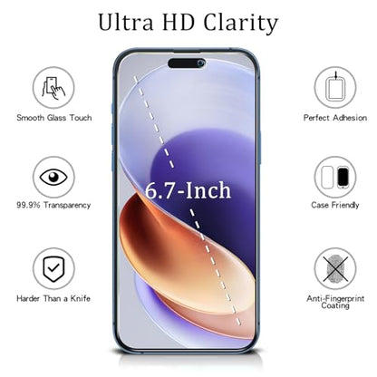MAYtobe 2PCS Matte Privacy Screen Protector for iPhone 15 Pro Max, 15 Plus - size: iPhone 15 Pro Max, 15 Plus