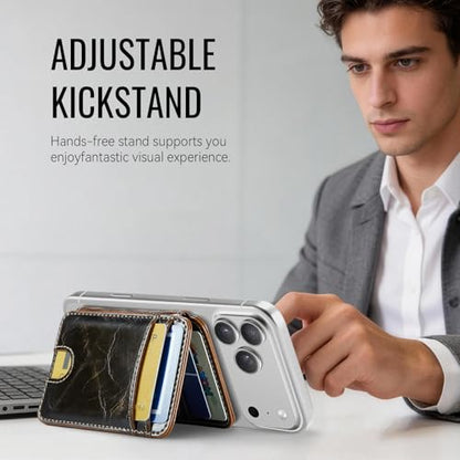 for Magsafe Wallet Magnetic RFID Blocking Card Holders, Coffee - color: Luxury Coffee