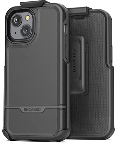 Rebel Holster Designed for iPhone 14 Case with Belt Clip - Ultra Protective Heavy Duty Phone Case (Black) - color: Black, size: iPhone 14