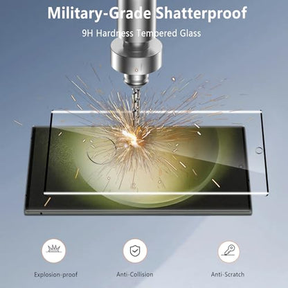 Tempered Glass Screen Protector for Samsung Galaxy S23 Ultra, 3-Pack 3D Full Edge Coverage Film, 9H HD Bubble-Free Film, Anti-Scratch Premium Protective Glass for Galaxy S23 Ultra 5G 6.8 Inch - size: Samsung Galaxy S23 Ultra