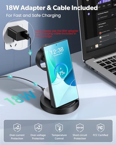 Wireless Charger for Samsung: 3 in 1 Wireless Charging Station