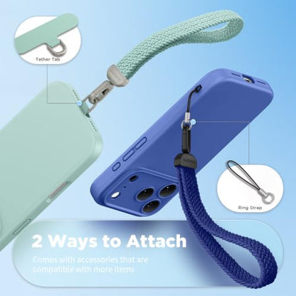 SURPHY Elastic Phone Wrist Strap, Phone Lanyard, Key Chain Lanyards - color: Deep Blue