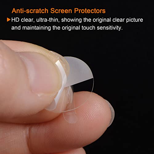 HARFINGTON 5pcs Watch Glass Screen Protectors 22mm Soft TPU Anti-scratch HD Clear High Definition Round Smartwatch Screen Protection Film (for Flat Screen) - size: 22mm