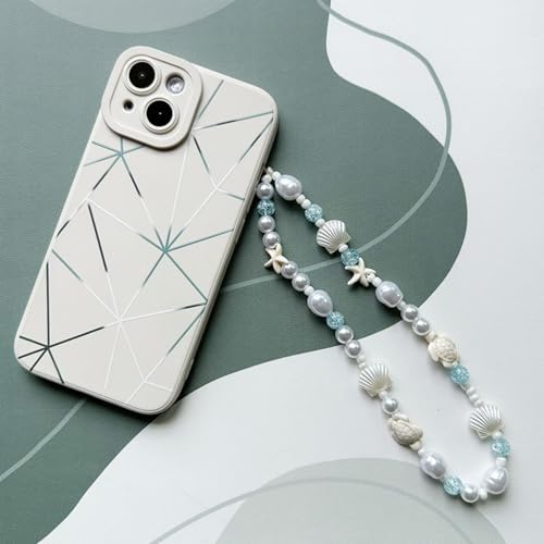Cute Beaded Camera Wrist Strap for Phone, Digital Camera Charm Lanyard, Pearl Beaded Chain for Bag Keychain Gift - color: Turtle