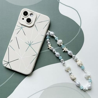 Cute Beaded Camera Wrist Strap for Phone, Digital Camera Charm Lanyard, Pearl Beaded Chain for Bag Keychain Gift - color: Turtle