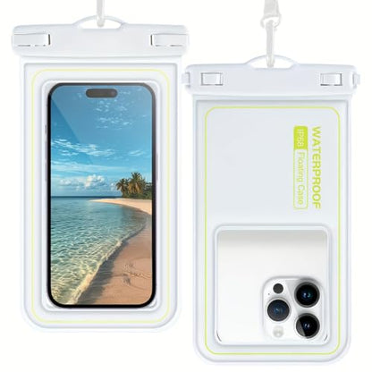 Waterproof Phone Pouch - 6 Colors Universal Touchscreen Waterproof Phone Bag for Swimming, Beach & Outdoor Use (White) - color: White
